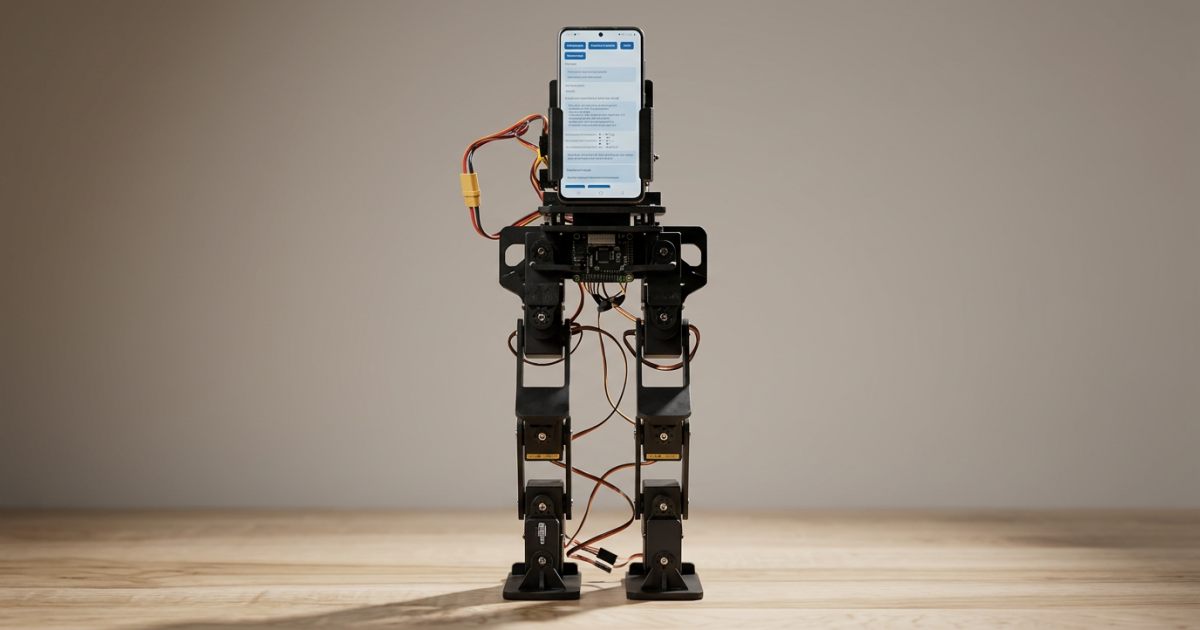 Biped bot uses your old, dusty phone for brains