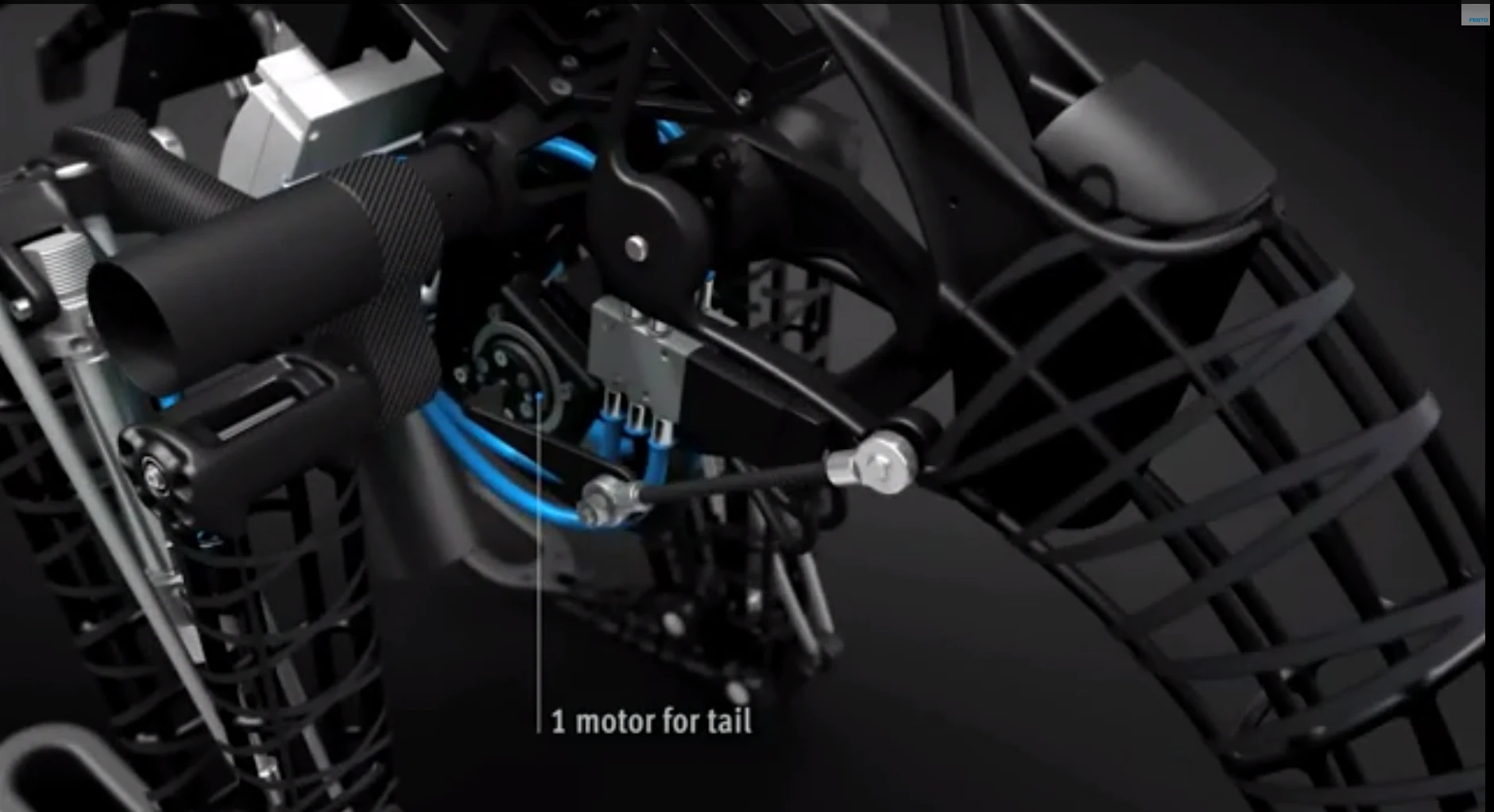 The tail is actuated with a single motor (Image: Festo)
