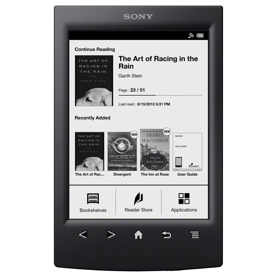 The PRS-T2 comes pre-loaded with two English language and four translation dictionaries and supports ePub, PDF and TXT e-book formats, as well as JPEG, PNG, GIF, BMP image formats