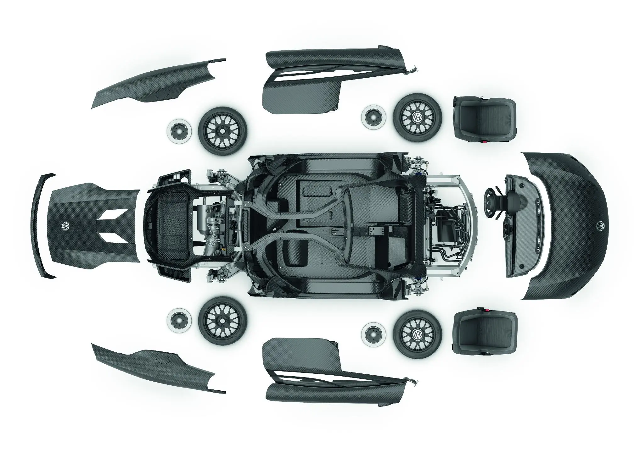 Volkswagen combines lightweight components to keep weight to a minimum