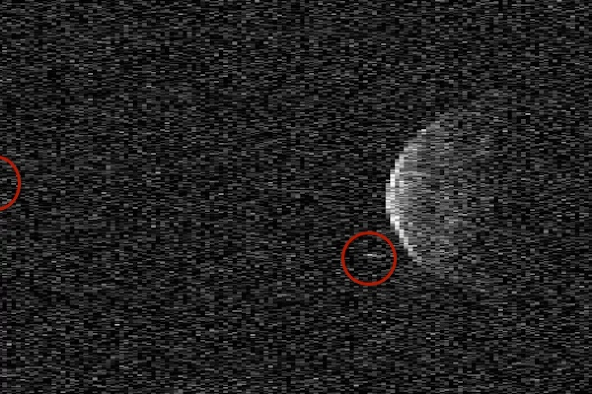 The 4.5-km (2.8-mi) wide asteroid Florence, which whizzed past Earth last week, has been found to have two moons orbiting it