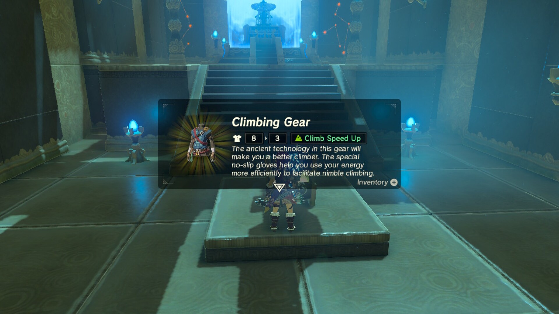 How to get the climbing gear in Breath of the Wild