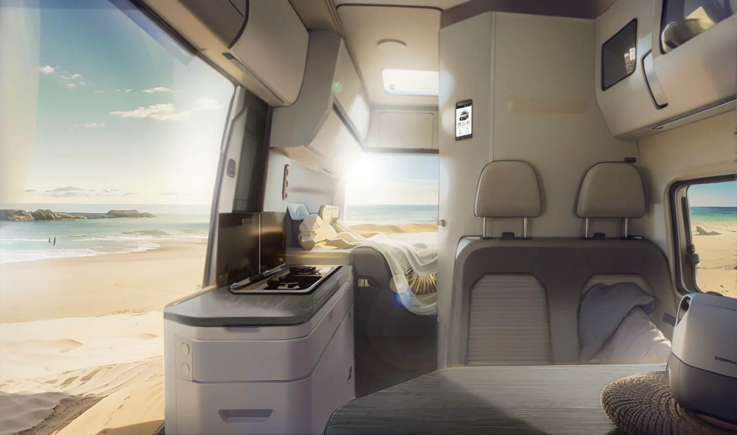 Volkswagen offers a first peek at the new "Atami Bamboo" interior decor