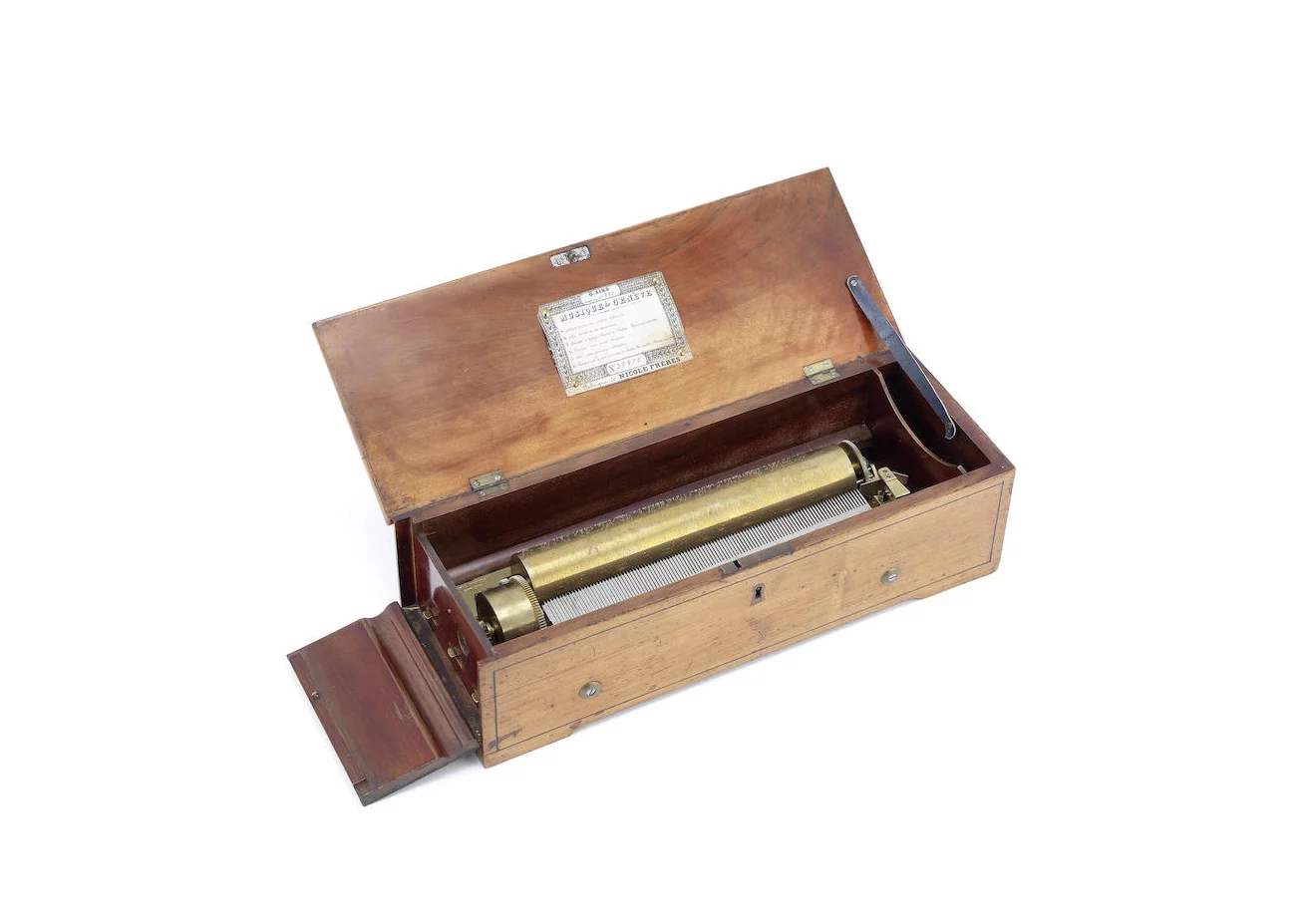A Nicole Freres Key-Wound Cylinder Musical Box, Swiss, mid-19th century