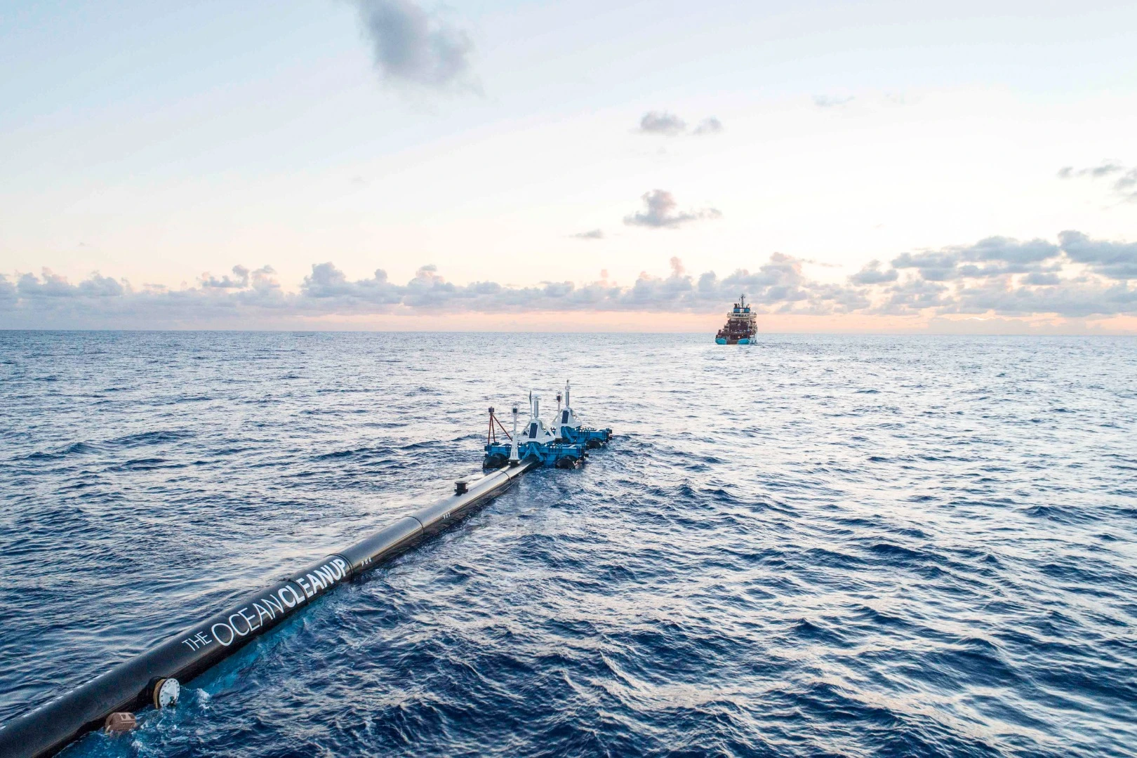 The Ocean Cleanup Project installed its first barriers in the Great Pacific Garbage Patch one month ago