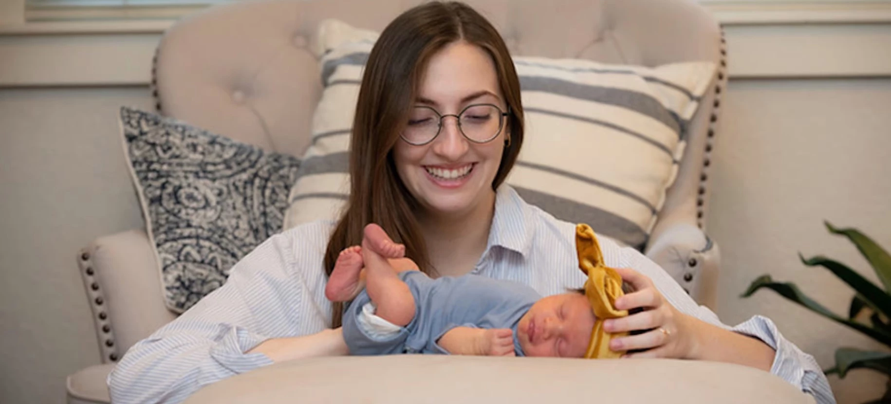 Mother Emily and baby Robbie were the first to undergo a new stem cell therapy to treat spina bifida in utero