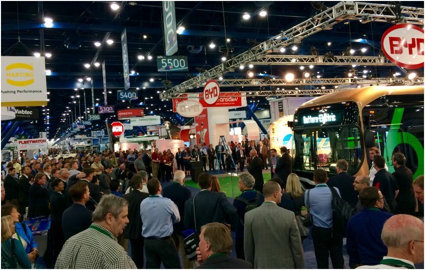 The Lancaster eBus was unveiled at the 2014 APTA Expo.