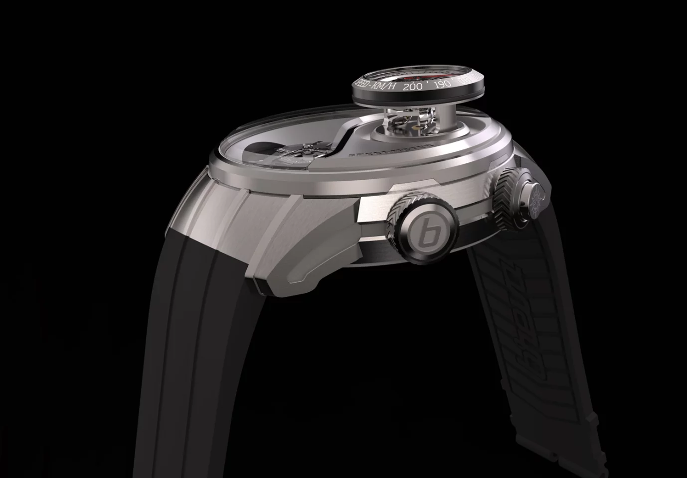 The Breva Génie 03 speedometer pops up when in use