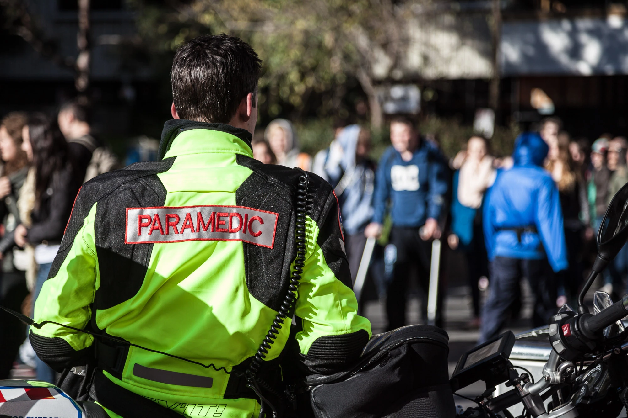 "We have vans, sedans and a small bicycle team that works very well in festivals or public events or other situations where there's lots of pedestrians. I like to think the motorcycles fit in between the bicycles and the sedans."