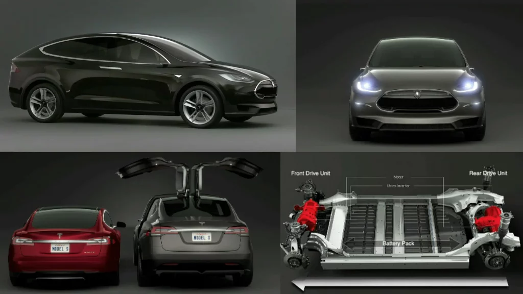 Tesla's Model X crossover electric vehicle is based on the same platform as the Model S