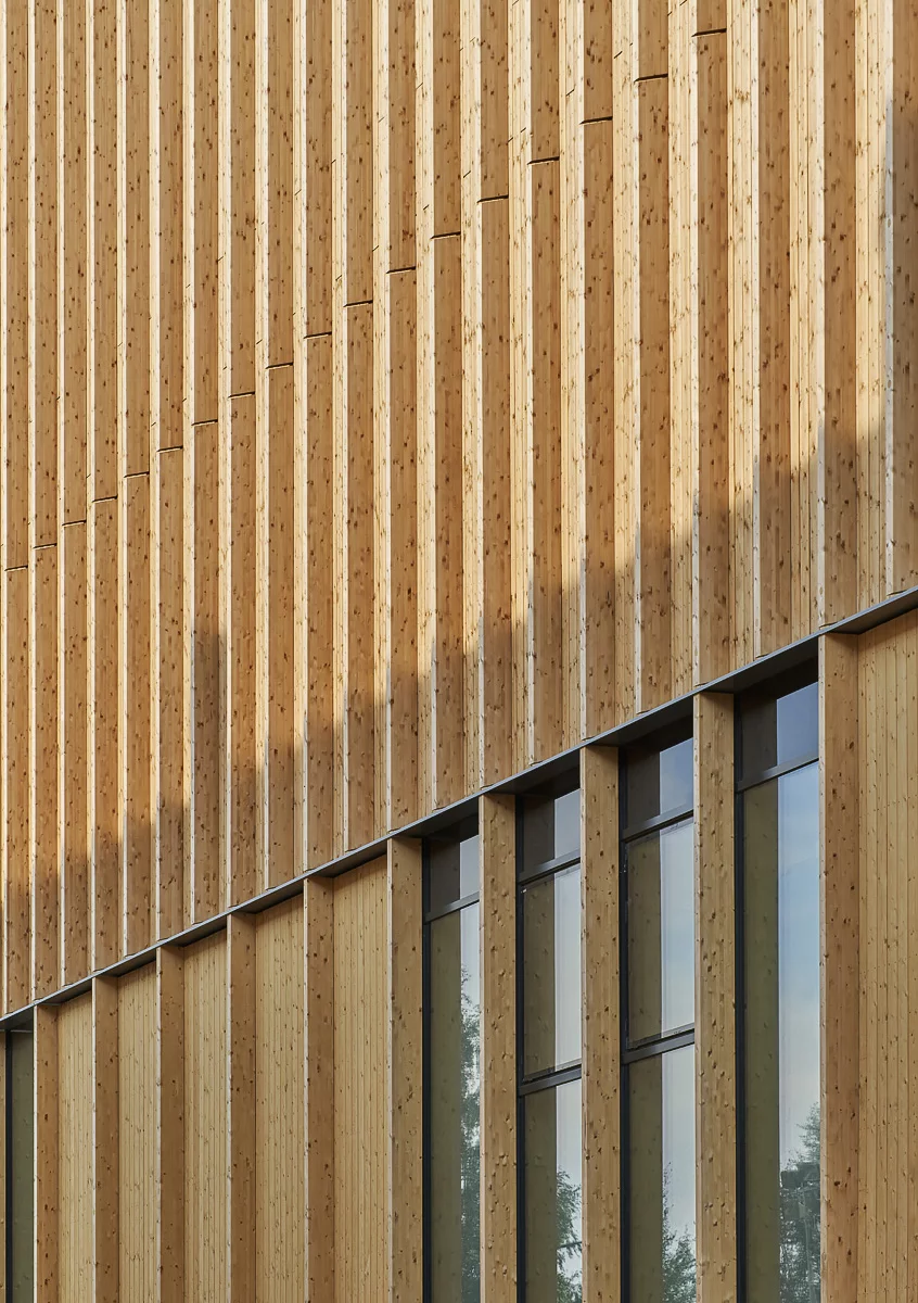 The Sara Cultural Centre was constructed from sustainably grown and locally sourced timber