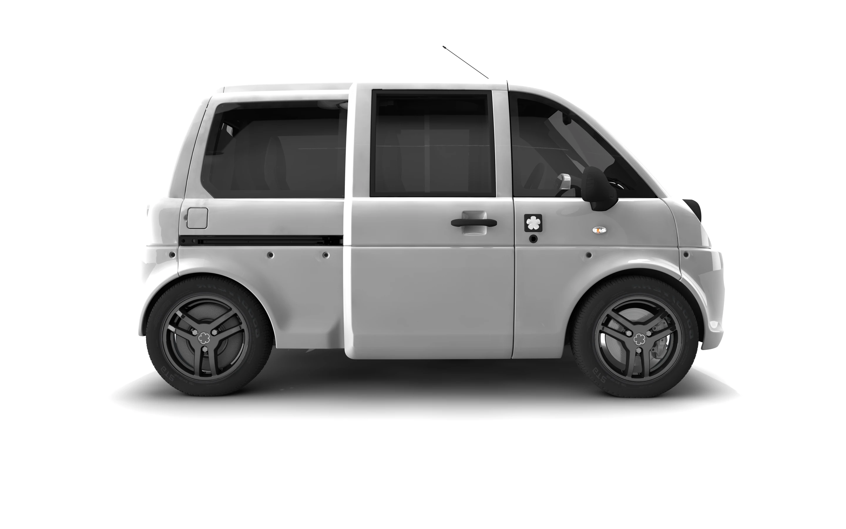 The mia features a bowed floor and roof to make it easier to get in and out