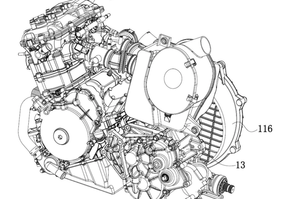 CFMoto's parallel twin engine with automatic CVT transmission. Just ...
