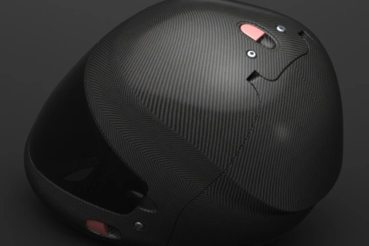 The Voztec helmet has a detachable back section, for easy removal in the event of an accident