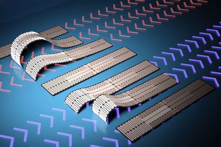 The caterpillar-bot incorporates a network of nanowire heaters along the length of its body