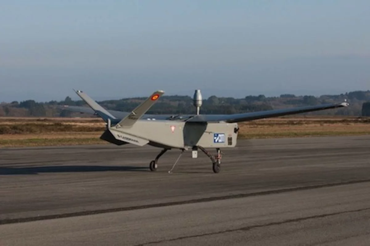 The ATLANTE Unmanned Aerial System on the runway at Lugo
