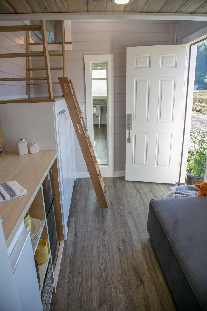 The Kentucky Donut Shop's two lofts are reached by oak ladder and steps