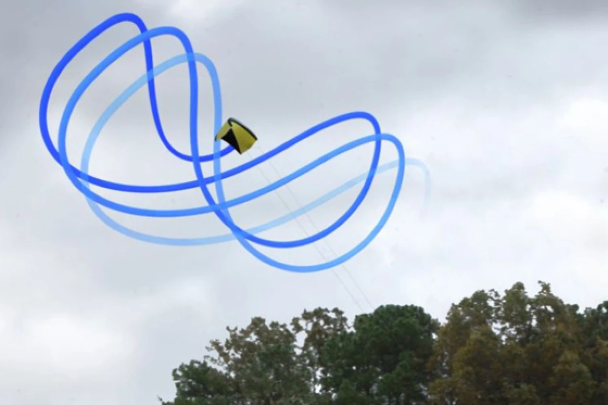 The system developed at Langley flies a kite in a figure-8 pattern to power a generator on the ground (Photo: NASA)