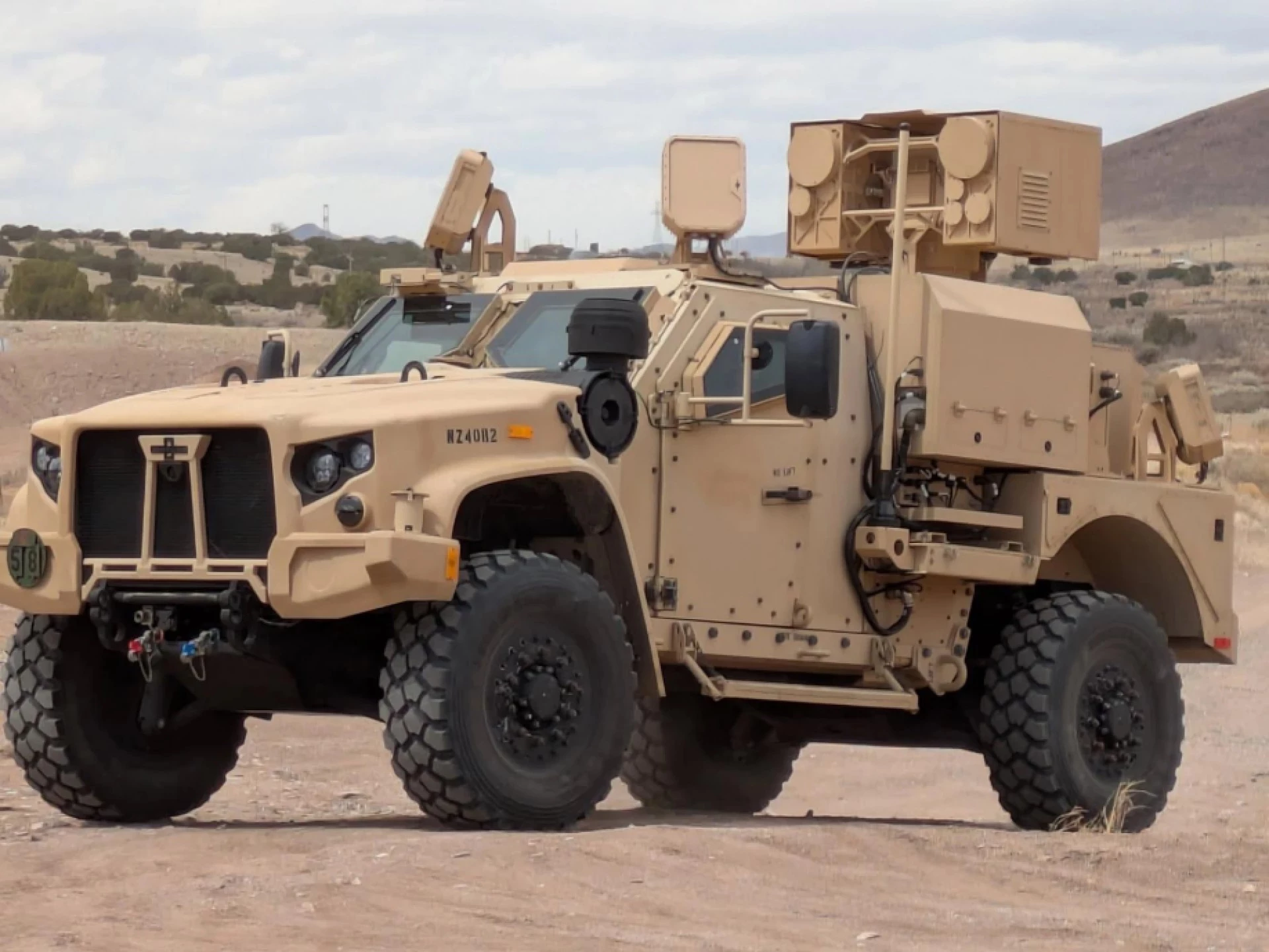 The US LOCUST laser mounted on a tactical vehicle