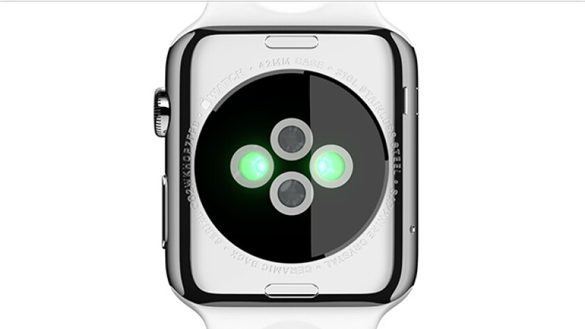 Four rear sensors measure heart rate