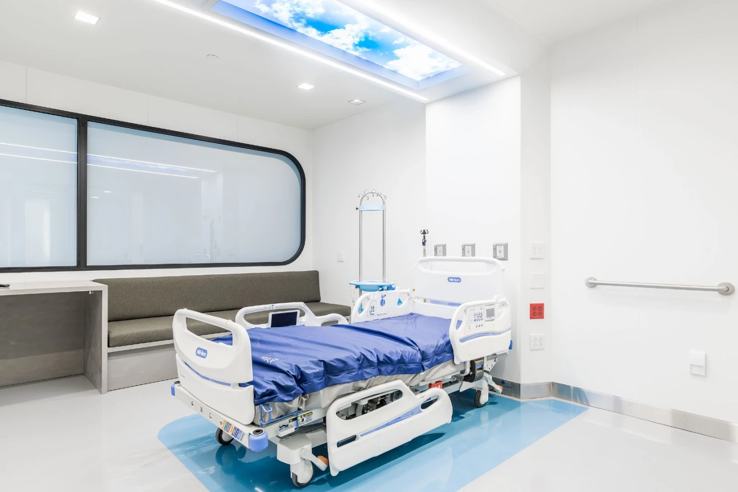 Among the MedModular rooms' features are "smart" windows that can electronically transition from transparent to opaque either at the press of a bedside button, or on a programmed day/night schedule that supports patients' circadian rhythms