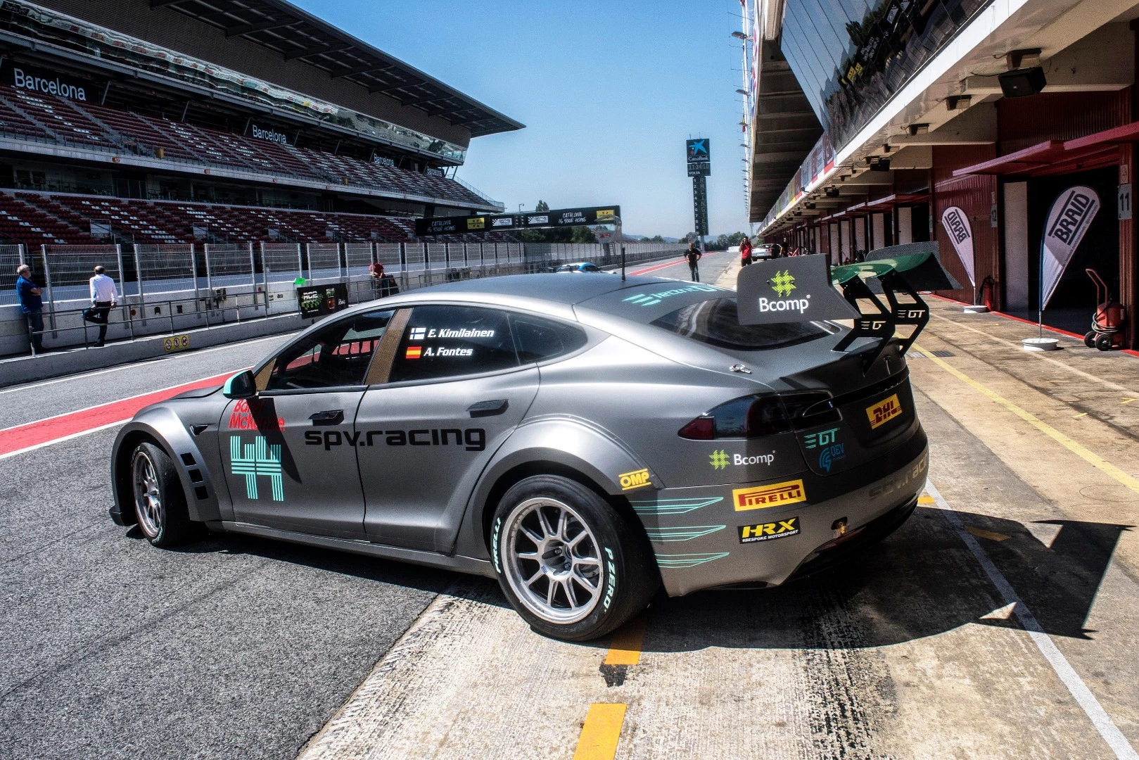 The EPCS V2.3 Tesla P100DL finished in SPV Racing's testing livery