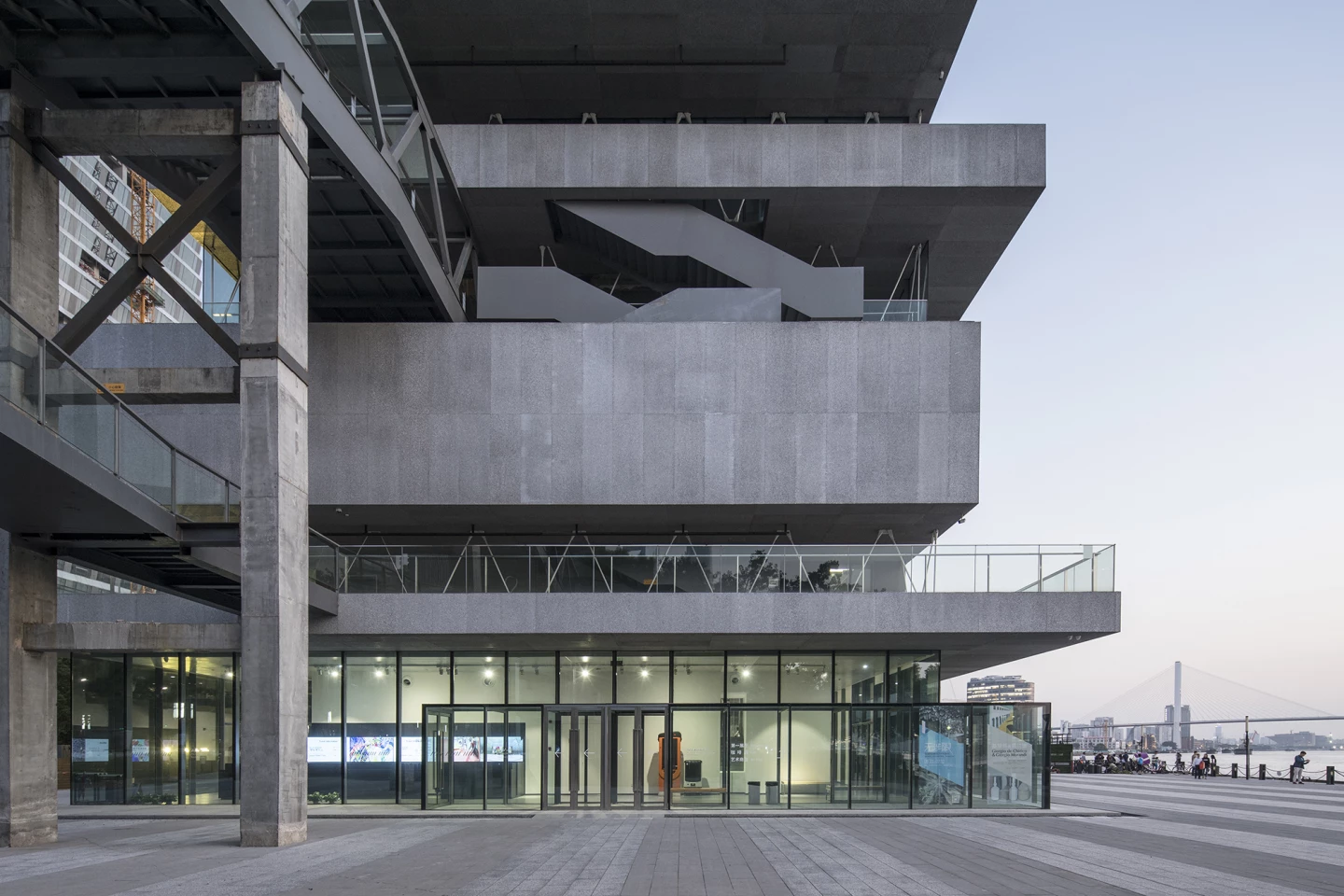 Modern Art Museum and its Walkways was designed by Atelier Deshaus and is located in China. It's situated within the semi-demolished remains of a 100-year-old coal center and made use of existing coal runs as new walkways