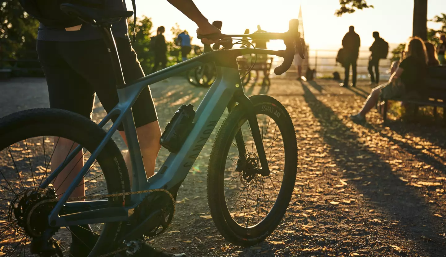 High-volume tires soak up bumps without being too wide for quick road riding