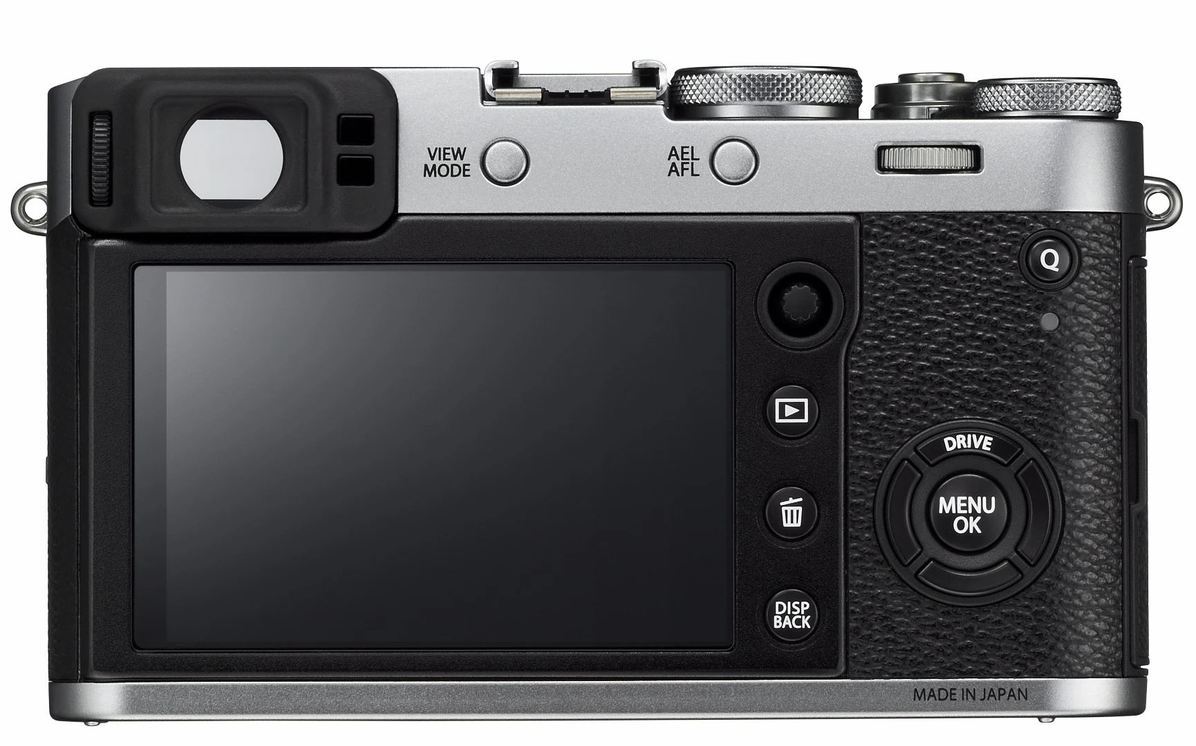 The Fujifilm X100F has a hybrid viewfinder which combines the features of an optical viewfinder and an electronic viewfinder