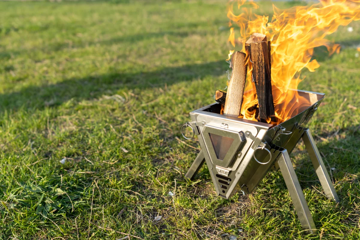 The 3flame in action as an open firepit