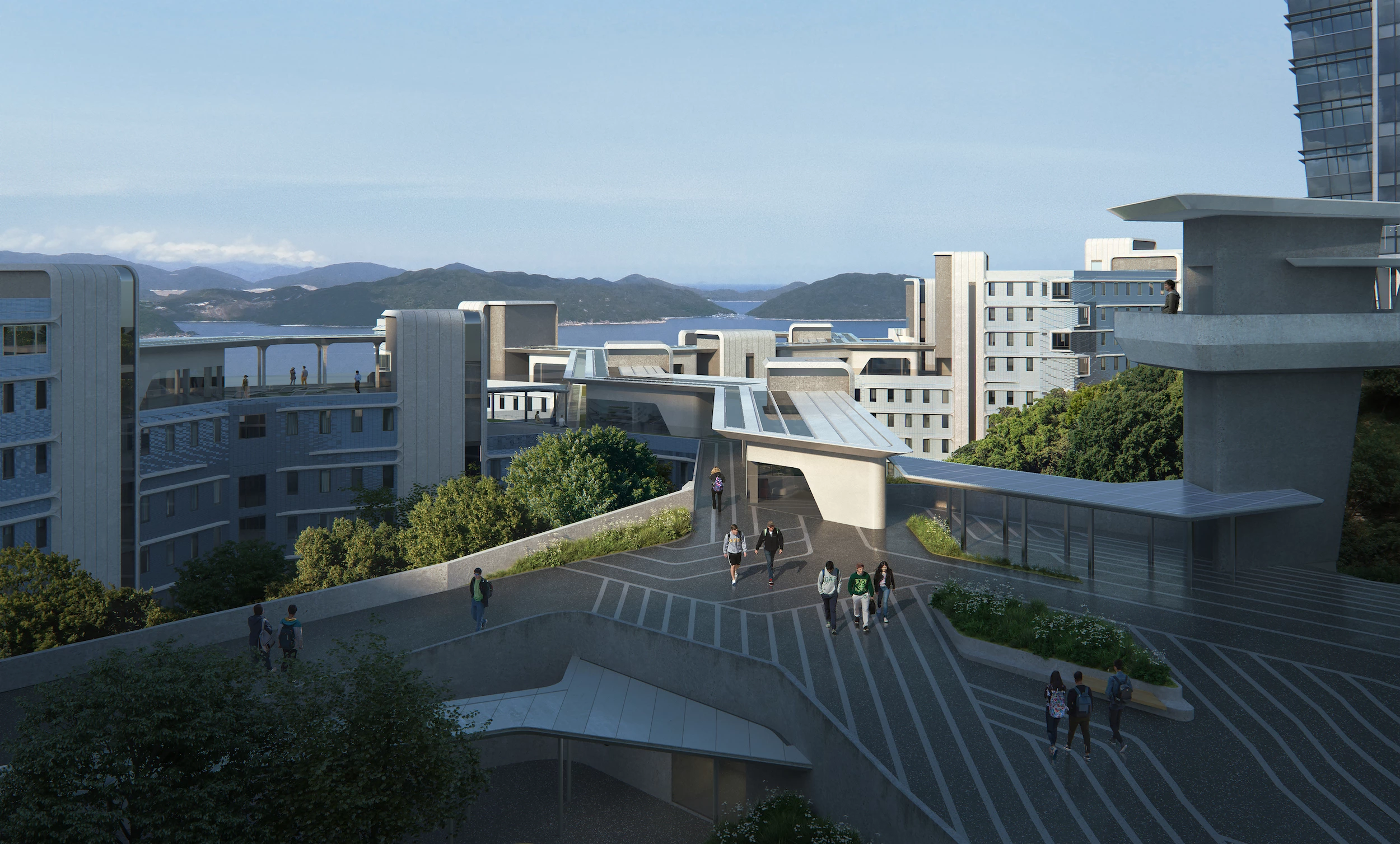 The HKUST Student Residence Development will be topped by a series of rooftop walkways