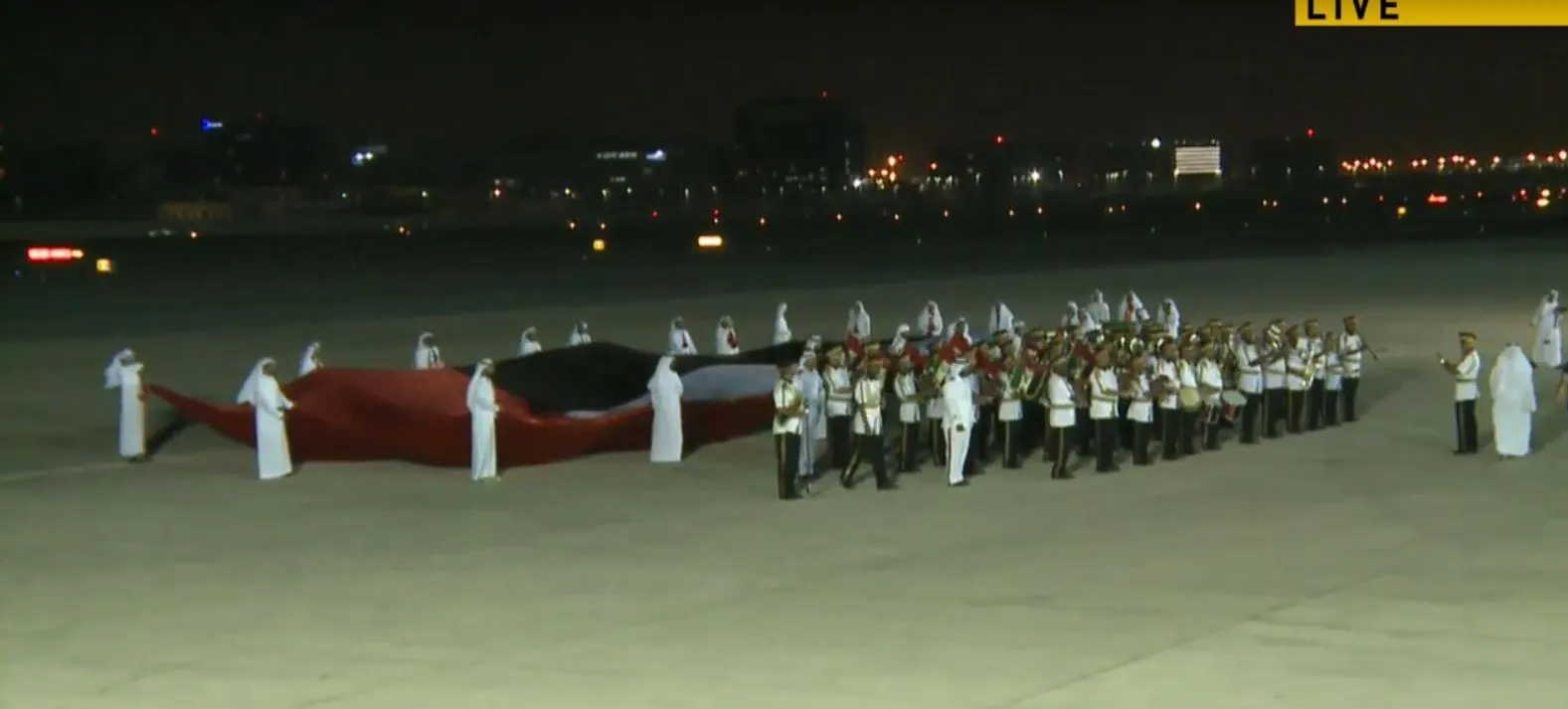 The reception committee in Abu Dhabi