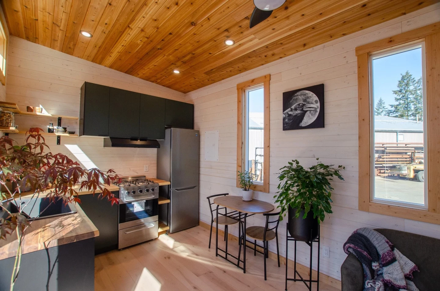 The Thicket's interior is finished in local woods, including cedar and hemlock