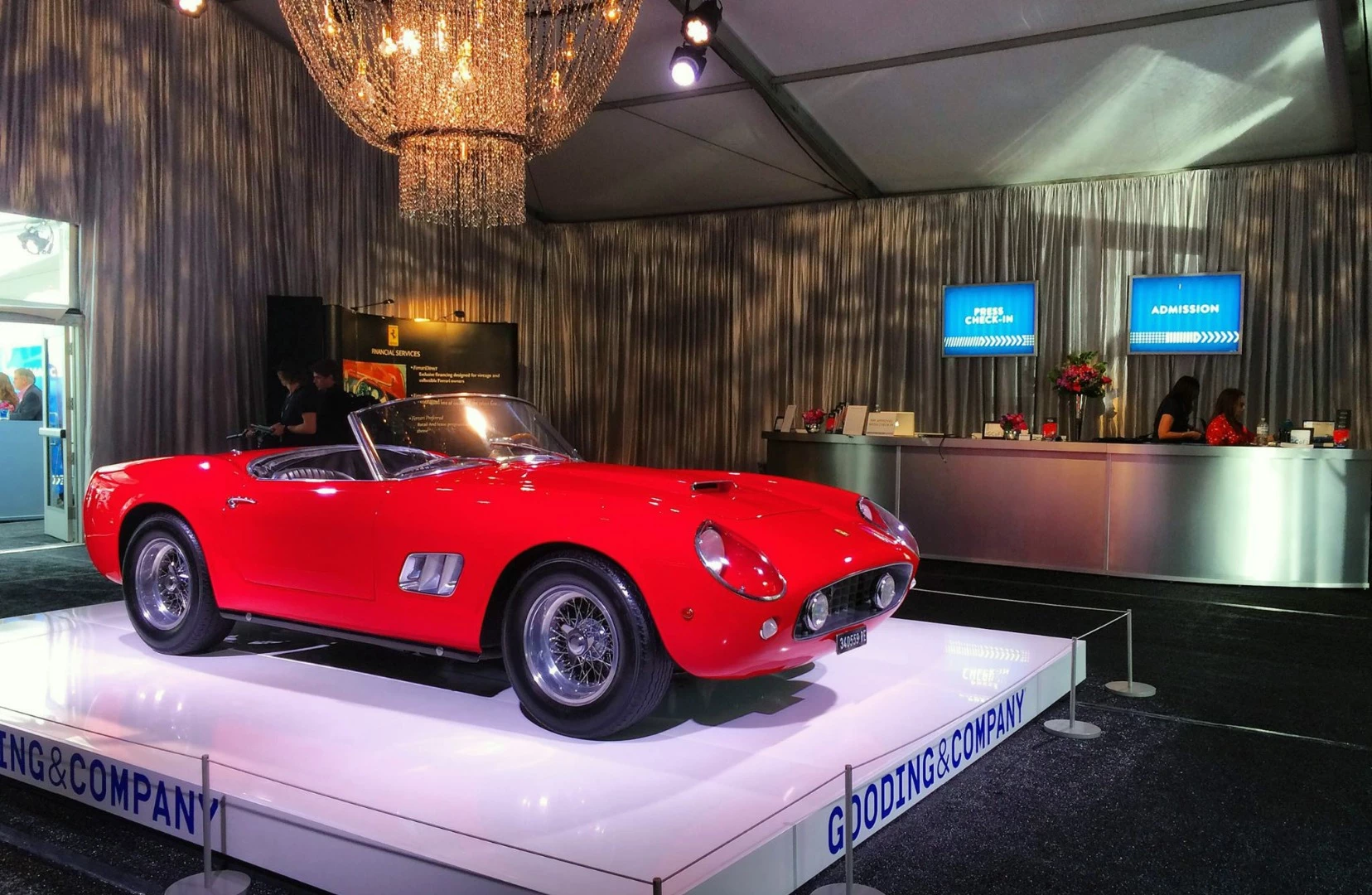 This 1961 250 GT SWB California Spider sold for $17,160,000 at a Gooding & Company auction at Amelia Island in 2016. The car featured in the 1963 Academy Award-winning Film Yesterday, Today, Tomorrow.