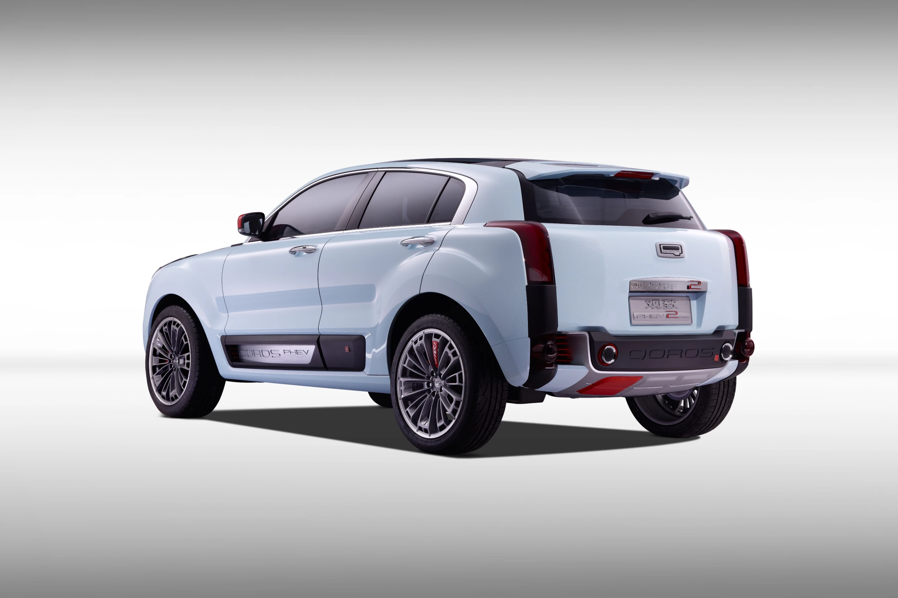 The 2 SUV has a long wheelbase, wide tracks and short overhangs