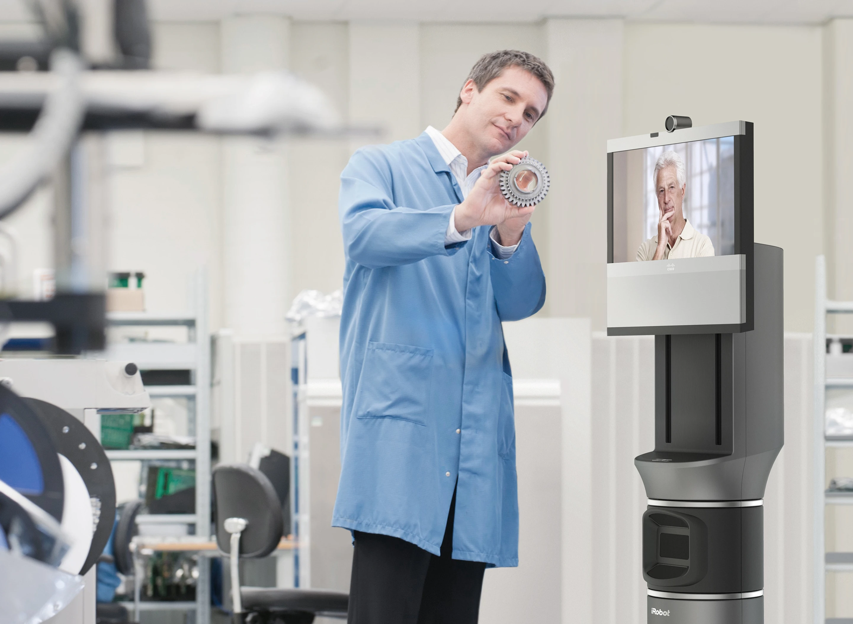 The iRobot Ava 500 can be used for factory floor inspections