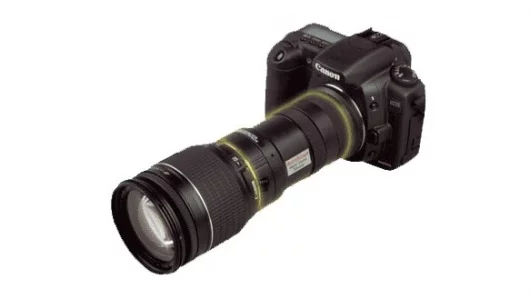 The AstroScope DSLR night vision adapter (shown on Canon EOS)