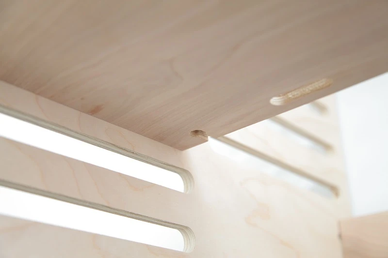 The UpStanding Desk is made from Canadian plywood, hand-sanded for a smooth finish