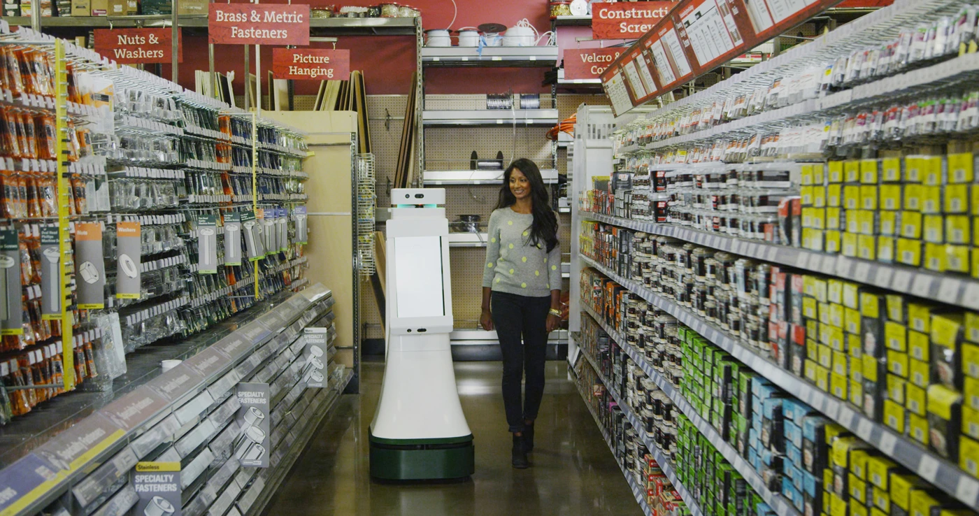 The OSHbot can lead customers to merchandise
