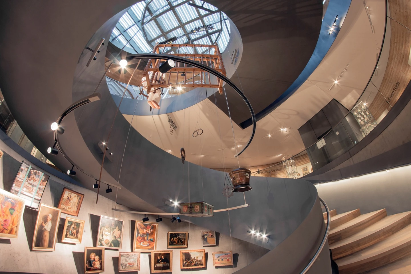 The Paneum's spiral staircase