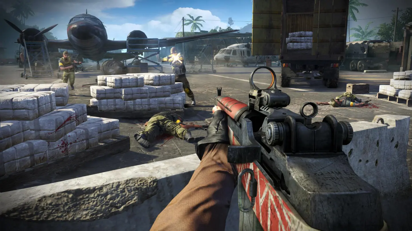 Battle drug dealing pirates in this tense shooter