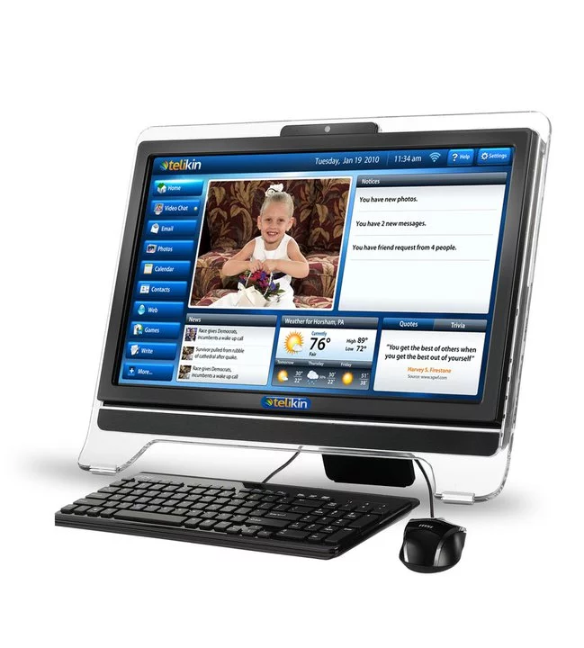 The Telikin is a new touchscreen family computer aimed at older users, designed to make every-day tasks such as photo-sharing and email as easy as possible