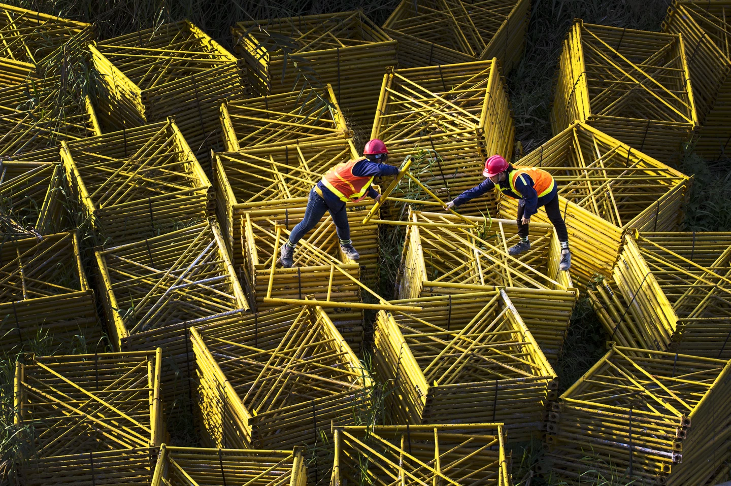 'Saigon-Vietnam' by @nguyenvuphuoc (Vietnam). Two female workers on Saigon's under-construction new metro line