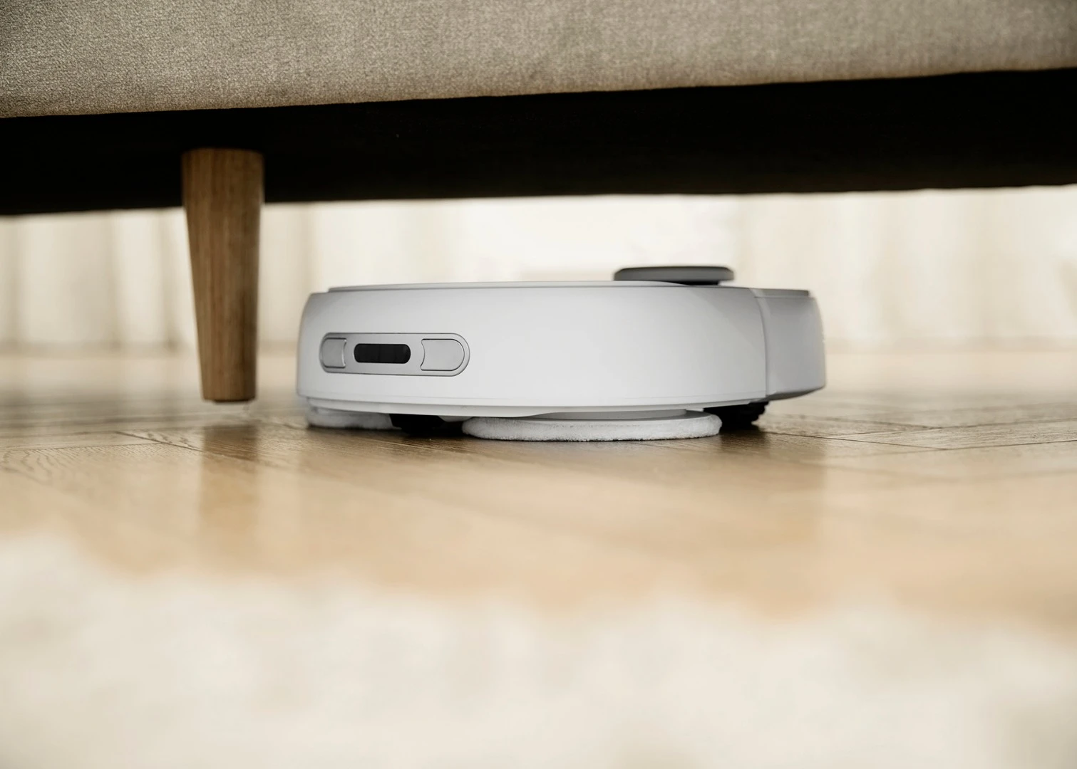 The Narwal can mop up to 2,150 square feet before you need to refill it manually