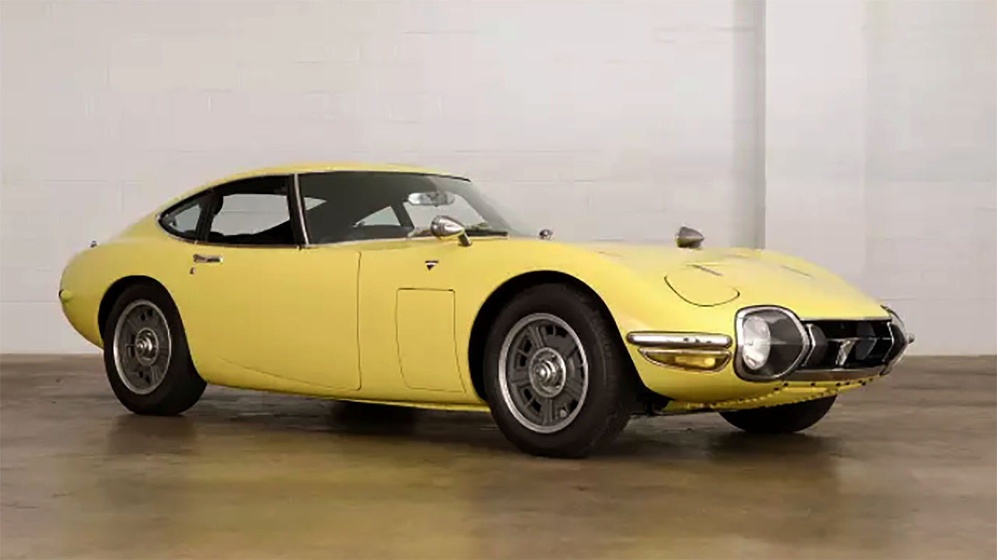 This 1968 Toyota 2000GT was sold for $683,200 at a Keno Brothers auction in New York in 2015.