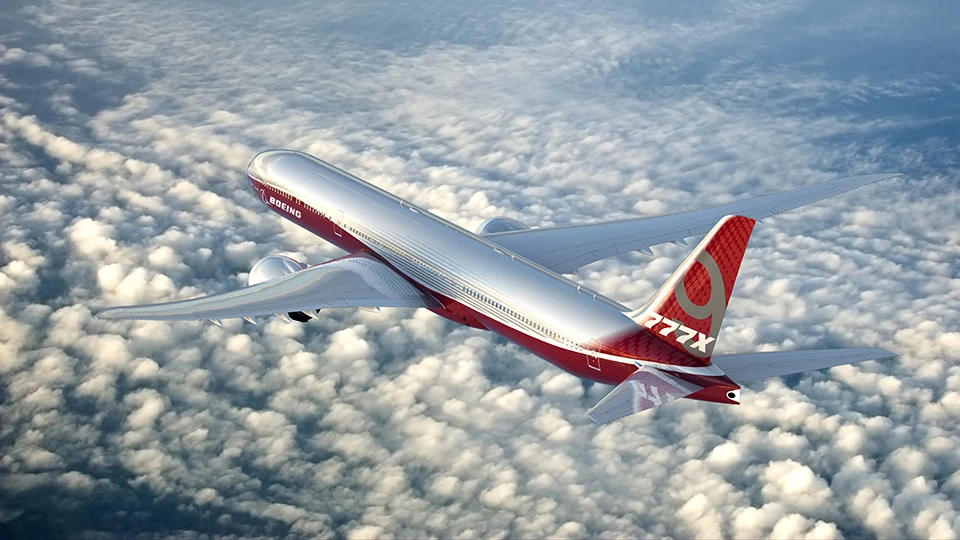 The Boeing 777X has a folding wingtip design