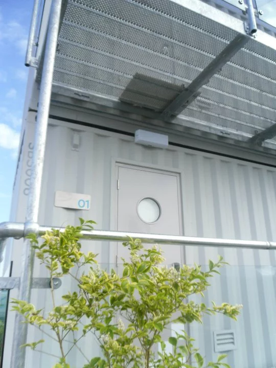 Each room has its own private outdoor entrance