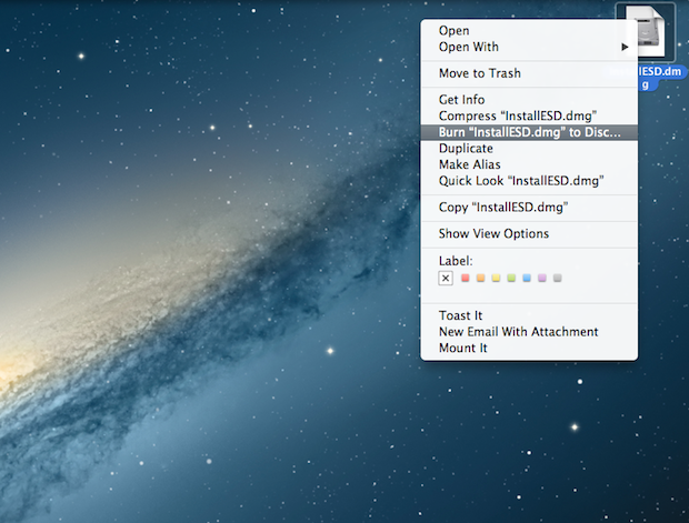 Burning a Mountain Lion DVD