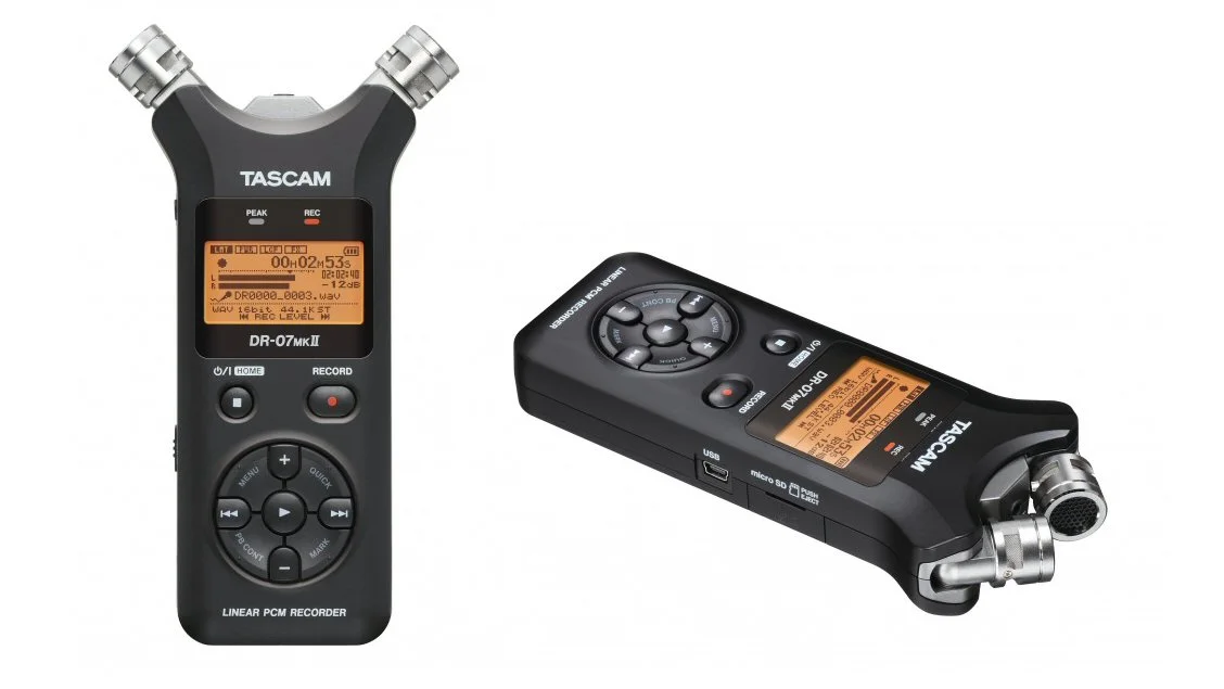 Tascam has announced a new handheld recorder where the pair of stereo microphones can be adjusted for XY or AB configurations