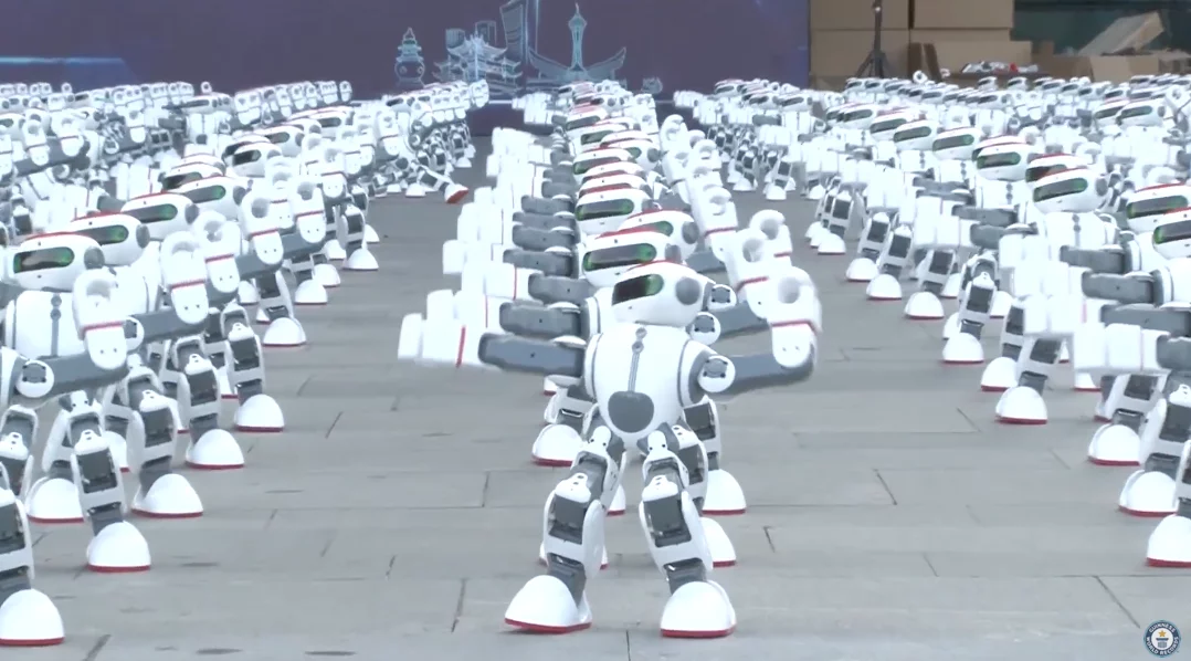 A new world record was set with 1,069 robots dancing simultaneously